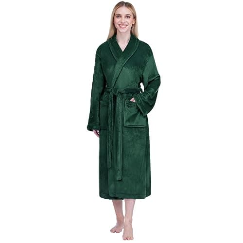 PAVILIA Womens Robe Fleece Plush Soft, Fluffy Fuzzy Cozy Warm Bathrobe, Shower Spa House Long Robe for Women - Image 1
