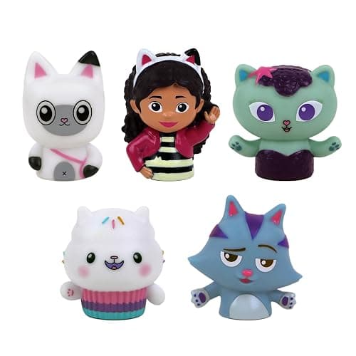 NBC Universal Gabby's Dollhouse Bath Finger Puppets, 10 Pc - Party Favors, Educational, Bath Toys, Story Time, Beach Toys, Playtime, Stocking Stuffer - Image 1