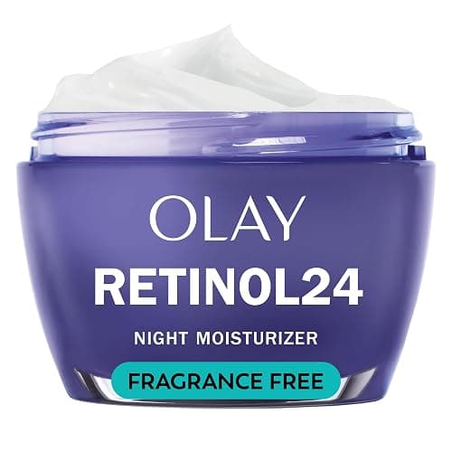 Olay Retinol 24 Face Moisturizer, Anti-Aging Night Cream for Women, Fragrance-Free, Non Greasy - Anti-Wrinkle, Smooth Fine Lines, Tightening, Hydrating Skin Care - Peptides, Glycerin, 1.7 Oz - Image 1