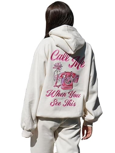 Juakoso Women Y2k Cute Graphic Hoodies Oversized Long Sleeve Coquette Sweatshirt Preppy Aesthetic Teen Girl Clothes - Image 1