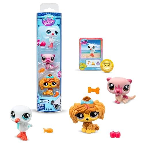 Littlest Pet Shop Series 2 Pet Trio Tube Country Pets | Each Pet Trio Tube Contains 3 LPS Mini Pet Toys 1 Accessory 1 Collector Card And 1 Virtual Code | Collectable Toys For Girls And Boys - Image 1