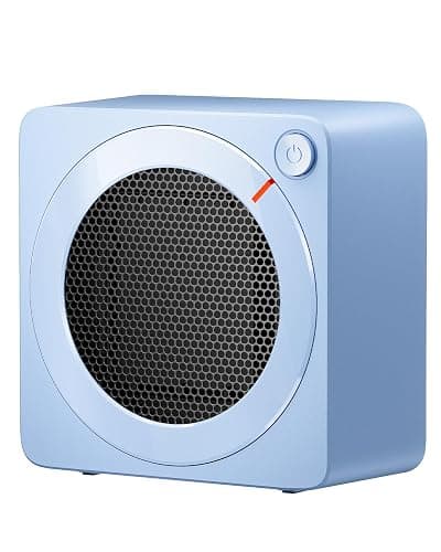 Gaiatop Mini Space Heater, Lightweight PTC Ceramic Fast Heating 500W Energy Efficient for Indoor Use, Overheating & 45° Tip-Over Protection, Portable Desk Electric Heaters for Office Home Blue - Image 1
