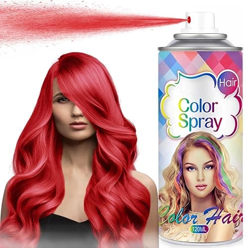 Red Hair Spray,Red Temporary Hair Color Spray for Kids Women Men,One-Day Temporary Hair Dye,Washable Hair Color Wax Natural Hair Strong Style Gel for World Cup 2026,Fans Party,Halloween,Cosplay - Image 1