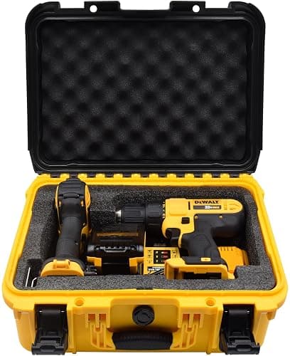 Storage Case for Dewalt Drill & Impact Driver, Hard Case with Custom Foam Insert, Fits 20V MAX Cordless Drill and Impact Driver, Battery & Charger - Durable Protective Box for Dewalt Tools (CASE ONLY) - Image 1