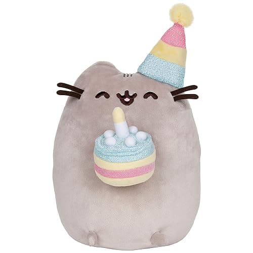 GUND Pusheen Birthday Cake Snackable 9.5-Inch Plush Toy for Ages 8+ | Inspires Fun Character Roleplay and Creative Storytelling; Comforting Collectible Birthday Gift for Fans and Collectors - Image 1
