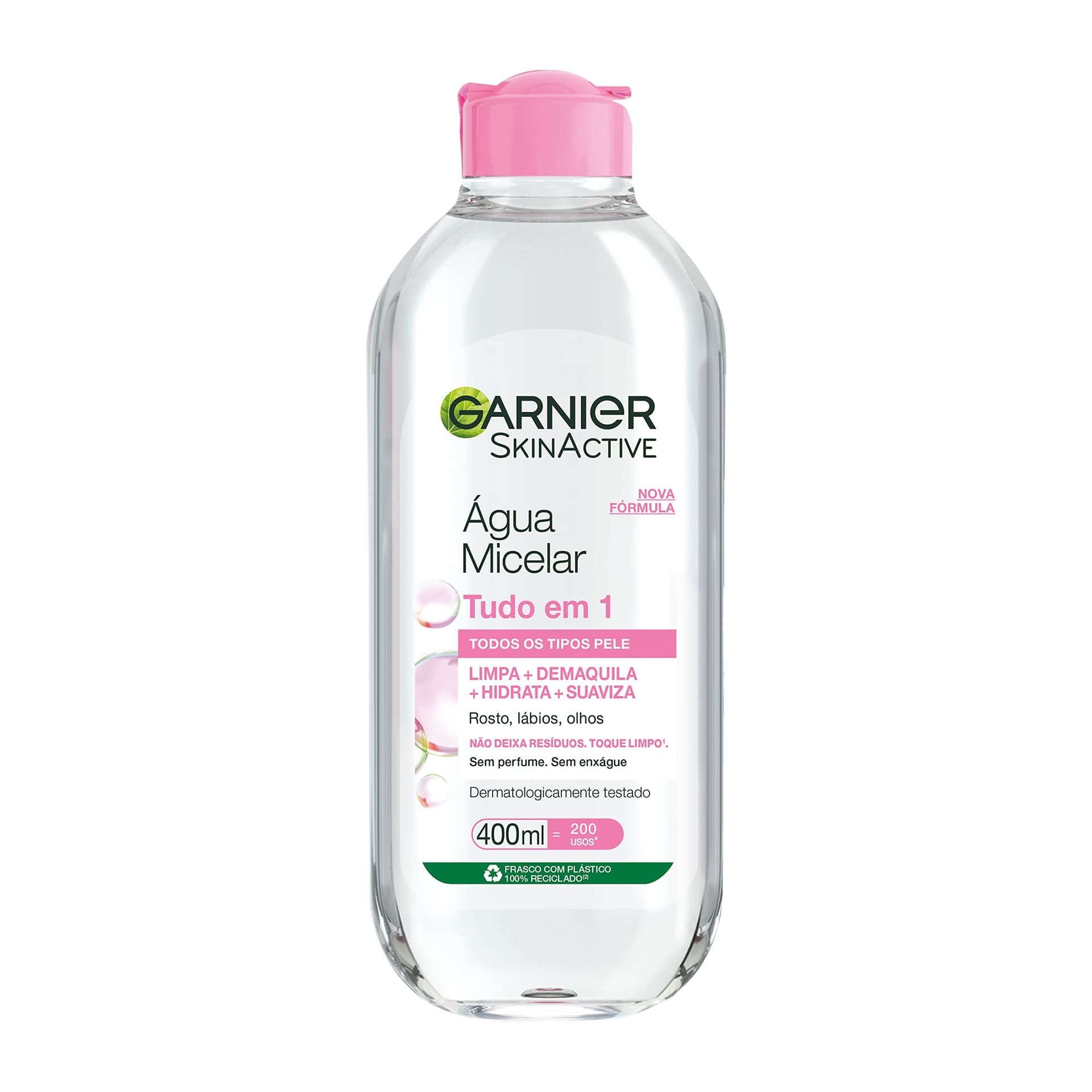 Garnier SkinActive Água Micelar de Limpeza Tudo em 1, Solução Demaquilante que Limpa, Tonifica e Remove Oleosidade, Fórmula Suave Sem Álcool para Todos os Tipos de Pele, 400ml - Image 1