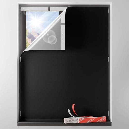 Sumobaby Blackout Curtains for Bedroom Portable 42"x60",No Drill Black Out Shades with Upgraded Hook&Loop Tapes,100% Blackout Window Cover,Thermal Insulated Blinds for Bedroom,Nursery(1 Panel,Black) - Image 1