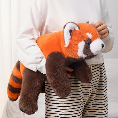 Labauxite Red Panda Plush Stuffed Animal - Sleeping Plush Toy Pillow, Cute Hugging Plushie, Room Decor, Christmas Birthday Gifts for Kids Girls Boys (11.8in) - Image 1
