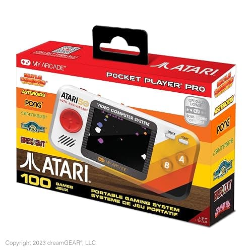 My Arcade Atari Pocket Player Pro: Handheld Portable Video Game Console with 100 Games, 2.75" Color Display, Ergonomic Design - Image 1
