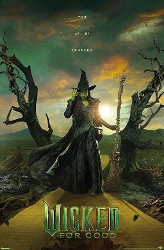 Wicked: For Good (2025) - Elphaba Thropp "W" Diptych One Sheet Wall Poster, 34L" x 22.4W", Unframed Version - Image 1