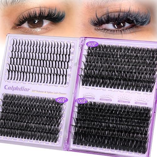 Lash Clusters with Spikes 60D-100D Volume Eyelash Clusters Spiky Individual Lashes Clusters 10-22mm Cluster Eyelash Extensions Wispy Cluster Lashes DIY Mega Lash Extension Manga by calphdiar - Image 1
