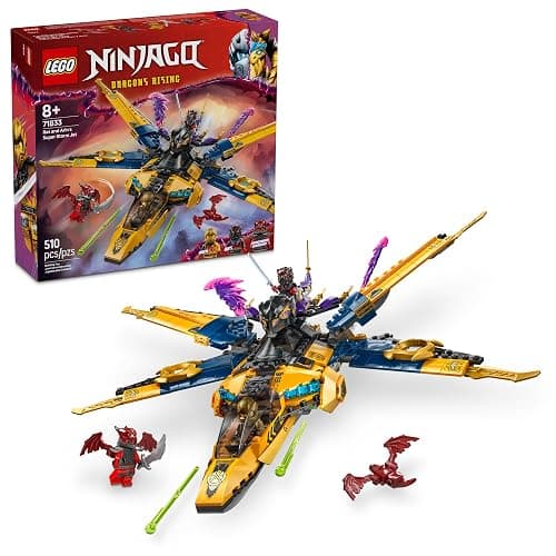 LEGO NINJAGO Ras and Arin's Super Storm Jet Toy - Building Toy for Kids, Boys and Girls, Ages 8+ - Airplane Toy with Detachable Drone and 3 Minifigures - Gift Idea for Birthdays - 71833 - Image 1