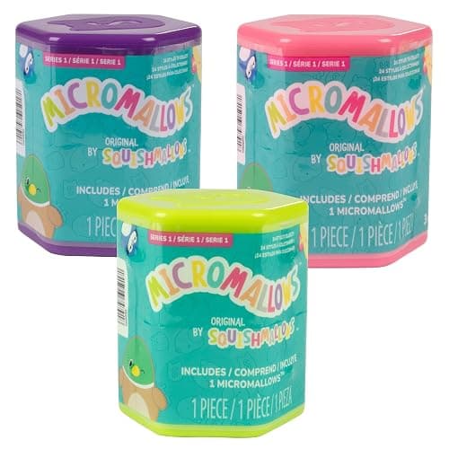 Squishmallows Micromallows Series 1 Mini Mystery Plush (3 Pack) Official Jazwares Basket Stuffer Plush - Collectible Soft & Squishy Blind Capsules - Styles May Vary - Gift for Boys, Girls & Kids - Image 1