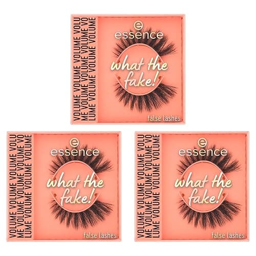 essence what the FAKE! false lashes, künstliche Wimpern, Nr. 01, Transparent, Falsche Wimpern-Effekt, vegan, ohne Mikroplastikpartikel, Nanopartikel frei, ohne Parfüm, 3er Pack (3x1g) - Image 1