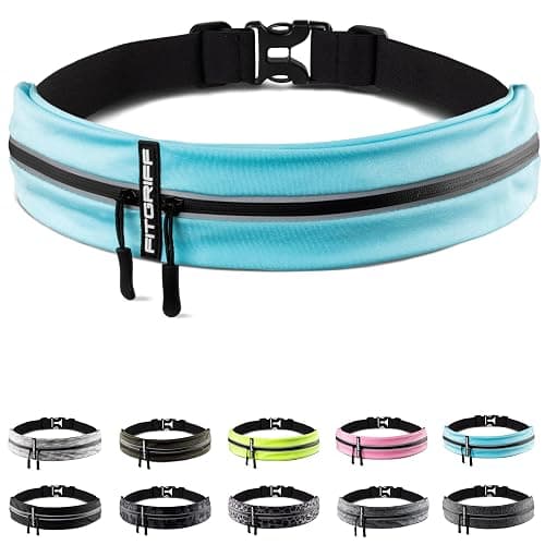Fitgriff® Running Belt for Men & Women - Secure Jogging Pouch for Phone, Keys & Essentials - For All Cell Phones - Image 1