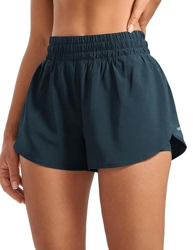 INGIA 2 in 1 High Waisted Running Shorts for Women 3" Quick Dry for Sport Athletic Workout with Zipper Pocket - Image 1