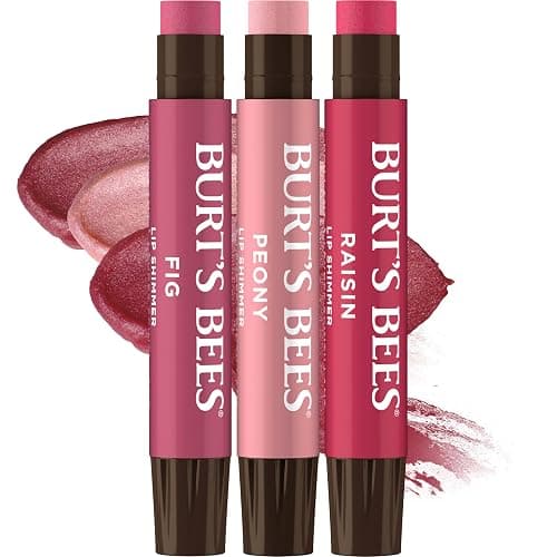 Burt's Bees Lip Shimmer Nude Collection, Tinted Lip Balm Stick, Moisturizing for All Day Hydration with Natural Glowy Pigmented Finish & Buildable Color, 3 Warm Shades; Value Pack, 3 Tubes x 0.09 Oz - Image 1