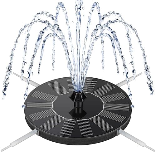 Mademax Solar Bird Bath Fountains, Upgrade 1.4W Solar Fountain Pump with 8 Nozzles & 4 Brackets, Free Standing Floating Solar Powered Water Fountain Pump for Bird Bath, Garden, Pond, Pool, Outdoor - Image 1