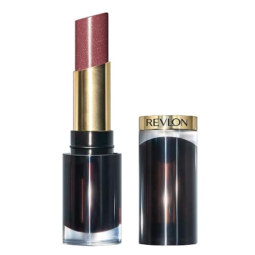 Revlon Lipstick, Super Lustrous Glass Shine Lipstick, High Shine Lipcolor with Moisturizing Creamy Formula, Infused with Hyaluronic Acid, Aloe and Rose Quartz, 007 Glazed Mauve, 0.15 Oz/ 4.2g - Image 1