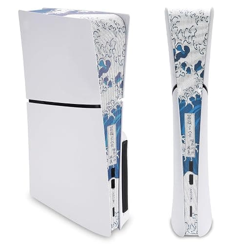 PlayVital 12 in-1 Dust Filter & Silicone Plugs for ps5 Slim Console Disc & Digital - Anti-Dust Cover Net for ps5 Slim Accessories - The Great Wave Off Kanagawa - Image 1