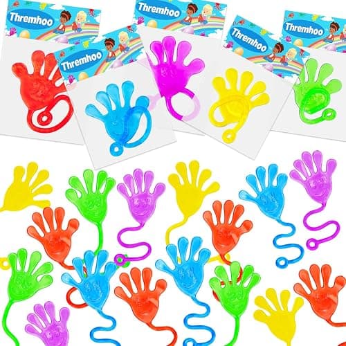 40 Pcs Sticky Hands For Kids Party Favor Goodie Bag Stuffer Stretchy Treasure Box Toy Exchange Classroom Prize Bulk Toy Pinata Filler School Gift Bag Small Favors Slap Hand Christmas Party Supplies - Image 1