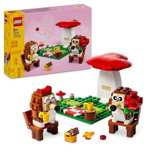 LEGO l'Appuntamento Romantico dei Ricci, Giochi Creativi per Bambini e Bambine da 8 Anni in su, con 2 Animali Giocattolo, un Fungo e una Base a Forma di Cuore, Idea Regalo di Compleanno 40711 - Image 1