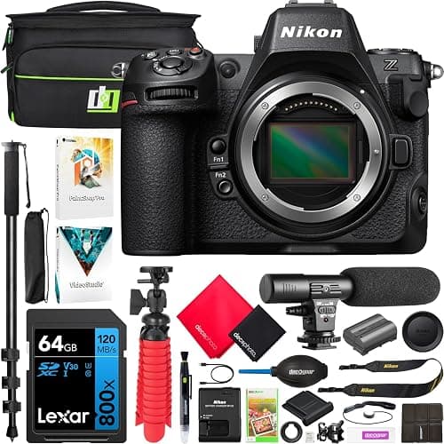 Nikon Z8 Professional Full Frame Mirrorless 8K Video & Stills Hybrid FX Camera Body with 24-120mm F4 S Zoom Lens Kit 1698 Bundle with Deco Gear Photography Bag + Microphone + Monopod & Accessories - Image 1