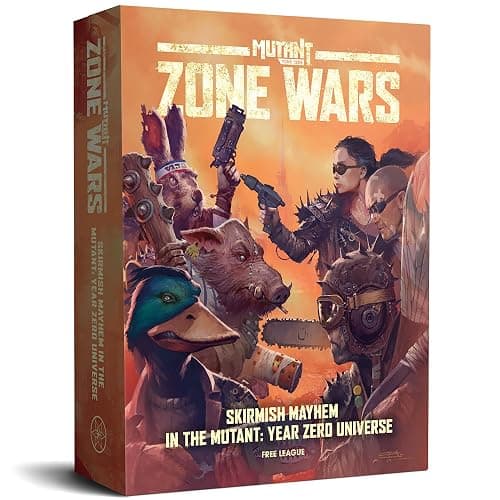 Free League: Mutant Year Zero: Zone Wars - Core Set -Boxed Miniatures Wargame, Tabletop Skirmish Mayhem, Everything Needs: RPG Book, Mat, Dice & More - Image 1