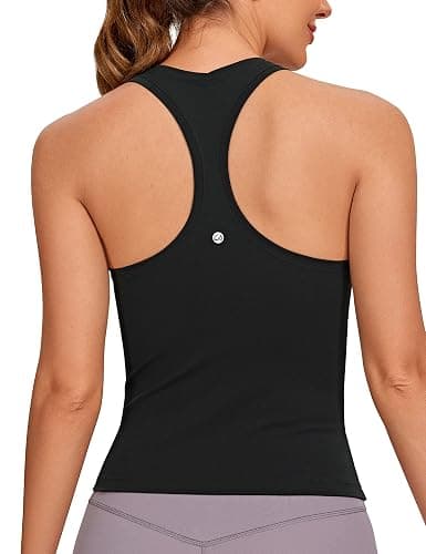 CRZ YOGA Butterluxe Racerback Tank Tops for Women - Yoga Workout Casual Gym Athletic Camisole Tight Sleeveless Shirts - Image 1