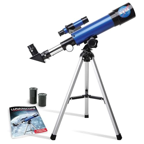 NASA Lunar Telescope for Kids – 90x Magnification, Includes Two Eyepieces, Tabletop Tripod, and Finder Scope- Kids Telescope for Astronomy Beginners, Space Toys, NASA Gifts (Amazon Exclusive) - Image 1