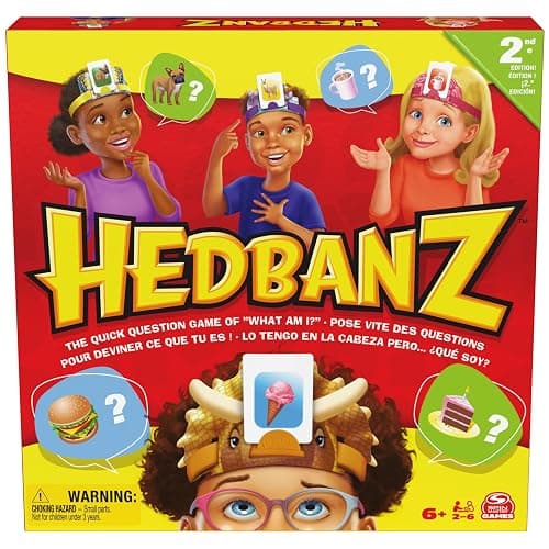 Hedbanz 2nd Edition Picture Guessing Board Game- Family Games | Games for Family Game Night| Kids Games | Card Games for Families & Kids Ages 6 and up - Image 1
