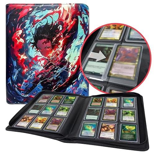 Toploader Binder, Holds 288 Toploaders with Personalized Cover, 9-Pocket Ringless Side-Loading Waterproof Storage for TCG, One Piece, MTG Cards - Image 1