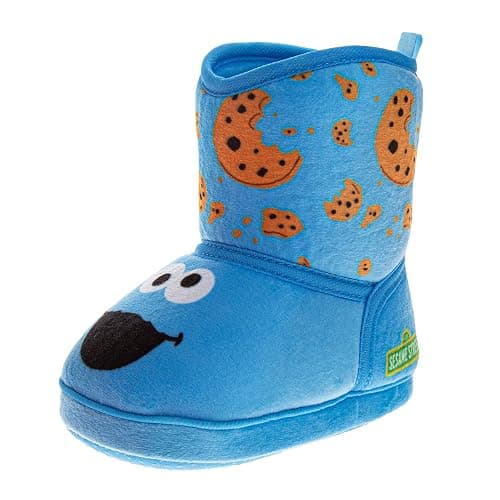 Sesame Street Slippers for Girls and Boys Elmo Cookie Monster Big Bird Abby Slipper Boots Warm Fluffy House Shoes Sizes: 3-4 Infant 5-10 Toddler - Image 1