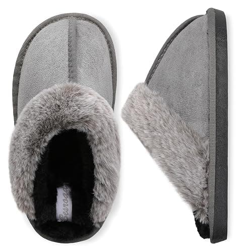 Besroad Kids Slippers Girls Boys Fuzzy House Slippers Warm Memory Foam House Shoes Soft Plush Bedroom Slippers Slides Indoor Outdoor - Image 1