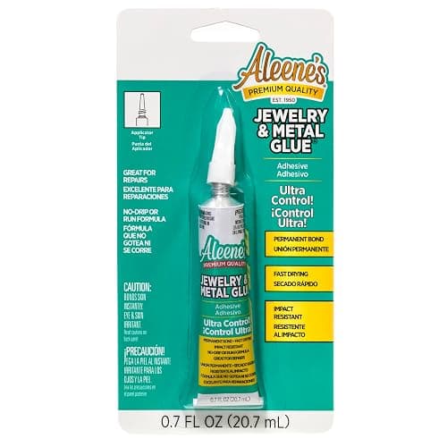 Aleene's 21709 Jewelry & Metal Glue, 0.7 oz - Instant Adhesive, Permanent Bond, Waterproof, Dries Clear, Ideal for Repairs - Image 1
