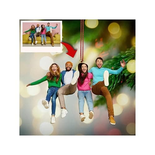 Customization Mill Personalized Your Photo Ornament, Customized 2D Photo Ornaments, Double-Sided Print, Custom Christmas Ornaments, Personalized Christmas Ornaments for Christmas Tree - Photo Ornament - Image 1