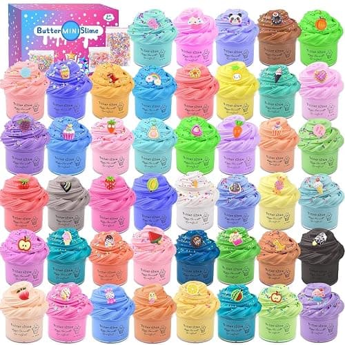 45 Pack Mini Butter Slime Kit, Scented Slime Party Favor Gifts, Soft & Non-Sticky, DIY Putty Toys for Kids, Stress Relief Toy, Classroom Reward for Girls Boys Easter Basket Stuffers - 45pcs - Image 1