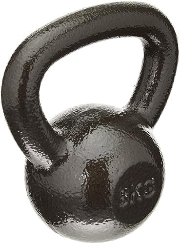 Amazon Basics Kettlebell - Poids d'Entraînement en Fonte avec Poignée Large Texturée - Finition Peinte - Noir - Image 1