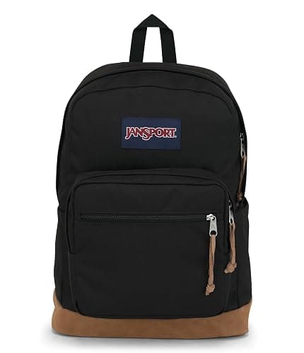 JanSport Right Pack Backpack - Durable Daypack with Padded 15" Laptop Sleeve, Spacious Main Compartment & Integrated Water Bottle Pocket - Black - Image 1
