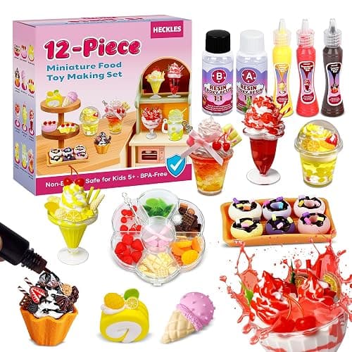 12-Piece Miniature Food Toy Making Set - DIY Tiny Play Food for Kids 5+ | Non-Edible, Pretend Kitchen Play for Little Chefs | Birthday Gifts and Party Favors to Spark Creativity and Imagination - Image 1
