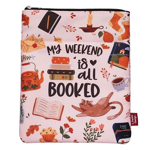 My Weekend is All Booked, Book Sleeve with Zipper and Front Pocket, Book Covers for Paperback, 11 x 8.5 Inch, Book Lovers Gifts - Image 1