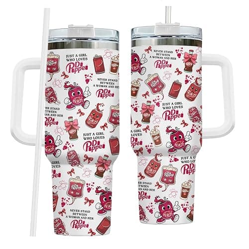 fat mummy Soda Lover 40oz Insulated Tumbler With Handle And Straw, Stainless Steel Travel Cup, Double Wall Vacuum Drinkware For Water Coffee And Cold Drinks, Birthday Gift - Image 1