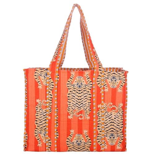 AFFERTO Cotton Tote Bag Travel Bag for Women Shopping & Grocery Bag, Durable, Washable Best For Valentine Gift - Image 1