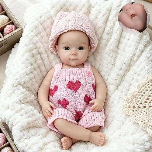 Gileutay 12 inch Realistic Full Body Silicone Baby Doll Girl Open Mouth Lifelike Reborn Dolls That Look Like Real Life Babies - Image 1