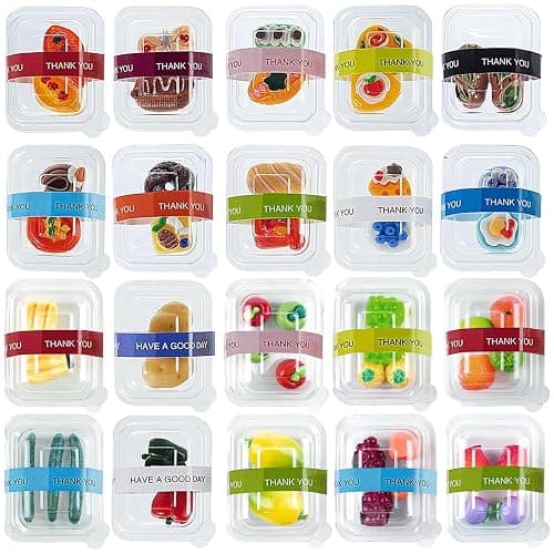 75Pcs Miniature Supermarket Food Lunch Box Dollhouse Kitchen Set Mini Takeaway Snacks Resin Fruit Crisper Accessories Bread Pretend Play Toys Grocery Store Kids Shopping Model Tableware Vegetables - Image 1