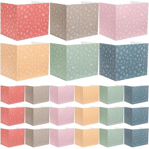 SATINIOR 24 Pcs Desk Dividers for Students, 12 Colors Testing Dividers Privacy Folders for Classroom Must Have Bulk, Study Panel for School Teacher Student Study Supplies(Morandi Style) - Image 1
