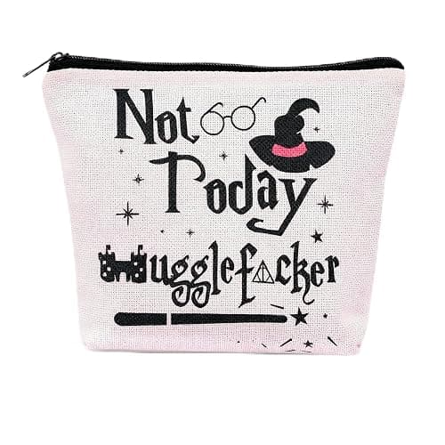 niudewo Funny Magic Wizard Cosmetic Bag Not Today Makeup Bag Pouch Birthday Christmas Gifts for Women Girl Sister Friends - Image 1