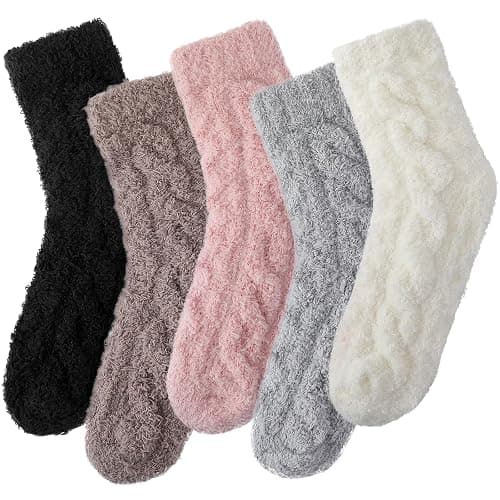 Clothirily Fuzzy Socks for Women, Super Soft Cozy Slipper Socks for Women, Women's Winter Warm Sleeping Sock - Image 1