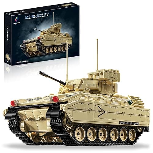 honchoes M2 Bradley Tank Building Set, WW2 Army Military Vehicles Model Collection for Adults Home Decor - Image 1