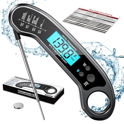 Meat Thermometer Digital, Instant Read Meat ThermometerI for Grill and Cooking, Waterproof Food Thermometer for Kitchen and Outside, BBQ, Turkey, Candy, Liquids, Beef - Image 1